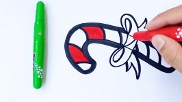 How to draw Candy cane Draw for Christmas Draw cute things