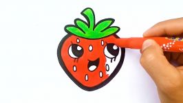 How to draw a cute Strawberry things to draw draw cute things