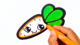 How to draw a Cute Carrot Draw for christmas Draw Cute things