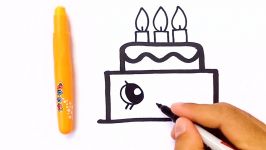 How to draw a birthday cake Things to draw Draw cute things