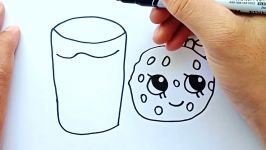 How to draw a cute cookies and milk draw cute things