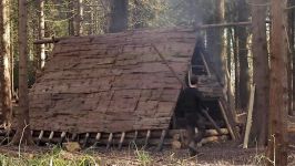 Viking Camp  First Night in the Viking House Bushcraft Project PART 7