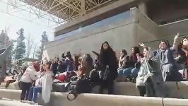 تشویق ایسلندی تیم ملی زنان ایران مقابل بلاروس در ورزشگاه آرارات تهران