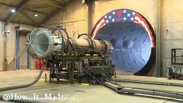 The F16 jet engine test in a post combustion mode in a gas fired state