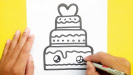 How to draw a cute wedding Cake Draw cute things