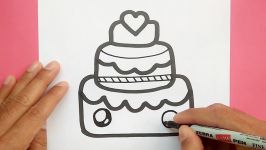 How to draw a cute Birthday Cake very simple Draw cute things