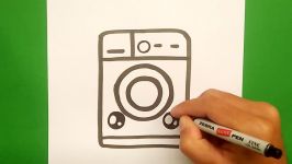 How to draw a cute Washing Machine Draw cute things