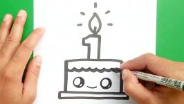 How to draw a cute Anniversary Cake Draw cute things