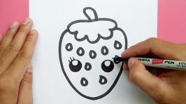 How to draw a cute Strawberry Draw Cute Things