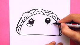 How to draw a cute Taco Step by Step Draw cute things