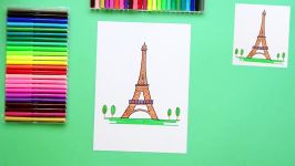 How to draw the Eiffel Tower Paris