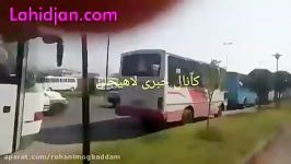 حجم اتوبوس هایی جمعیت استقبال کننده روحانی را آوردن