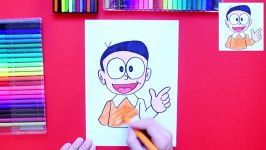 How to draw Nobita from Doraemon