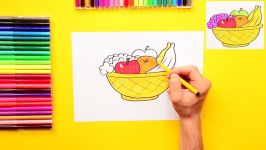 How to draw a Fruit Basket