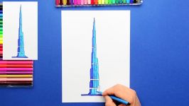 How to draw the Burj Khalifa Dubai