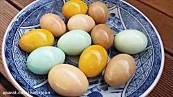 آموزش رنگ کردن تخم مرغ های عید رنگ های طبیعی
