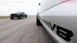 Hennessey V8 Raptor در مقابل Stock Ford Raptor