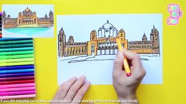 How to draw and color the Umaid Bhawan Palace Jodhpur Rajasthan