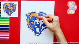 How to draw the Chicago Bears Logo NFL Team