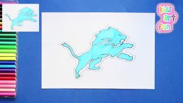 How to draw the Detroit Lions Logo  NFL Team Series