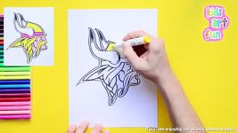 How to draw the Minnesota Vikings Logo NFL Team