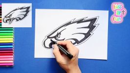 How to draw the Philadelphia Eagles Logo NFL Team