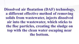 Dissolved Air Flotation DAF Processing of Waste