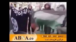 اهانت مجدد پایمال کردن پرچم فلسطین توسط داعش