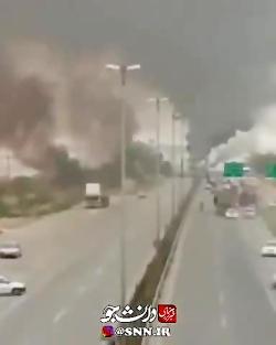بر اثر انفجار خط لوله در جاده اهواز به ماهشهر تاکنون ۵ نفر کشته شدند
