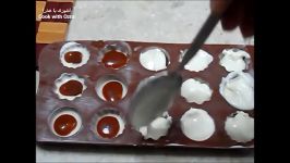 شکلات مغزی کارامل Caramel filled chocolate