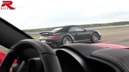 درگ پورشه 911turbo s فراری 458