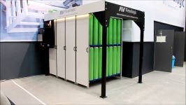 Semi Automatic Sleeve Storage System at Drupa