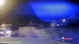 لحظه زیر گرفتن مامور پلیس توسط راننده زن