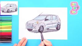 How to draw a Maruti Suzuki Alto 800 Car