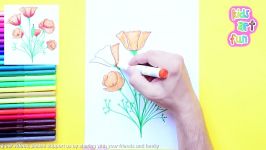 How to draw California poppy  State Flower of California