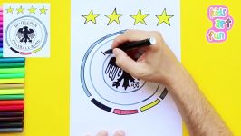 How to draw and color Germany National Football Team Logo