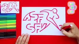 How to draw and color Switzerland National Football Team Logo