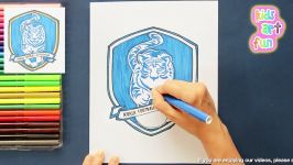 How to draw South Korea National Football Team Logo