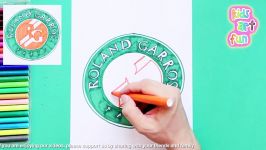 How to draw and color Roland Garros  French Open Tennis Logo