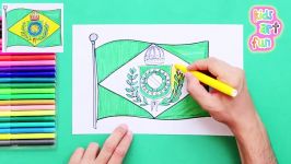 How to draw and color Brazil Empire Flag