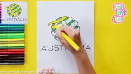 How to draw and color Australia National Football Team Logo