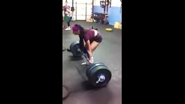 115 lb. girl deadlifts 340 lbs