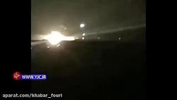 فرود اضطرارى هواپیماى فوكر ١٠٠ بدون چرخ در فرودگاه مهرآباد + فیلم
