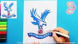 How to draw and color Crystal Palace Logo  Premier League Series