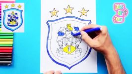 How to draw Huddersfield Town F.C. Logo  Premier League