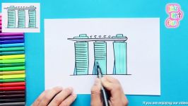 How to draw Marina Bay Sands Singapore