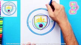 How to draw Manchester City F.C. Logo  Premier League