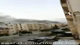 لحظه بمباران هوایی مقر تروریست‌های جبهه النصره در ادلب توسط جنگنده‌های روسیه