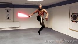 Darth Maul Training in Real Life  Flips Kicks  Star Wars