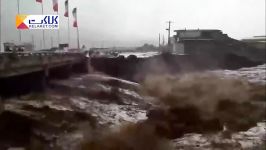 طغیان رودخانه سیلاب شدید در خرم آباد